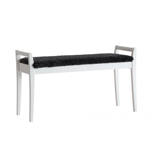 Meja - B�nk i hvidlakeret med en bredde p� 98 cm