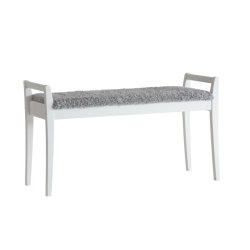 Meja - B�nk i hvidlakeret med en bredde p� 98 cm