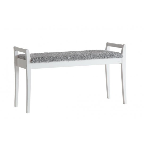 Meja - B�nk i hvidlakeret med en bredde p� 98 cm