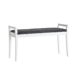 Meja - B�nk i hvidlakeret med en bredde p� 98 cm