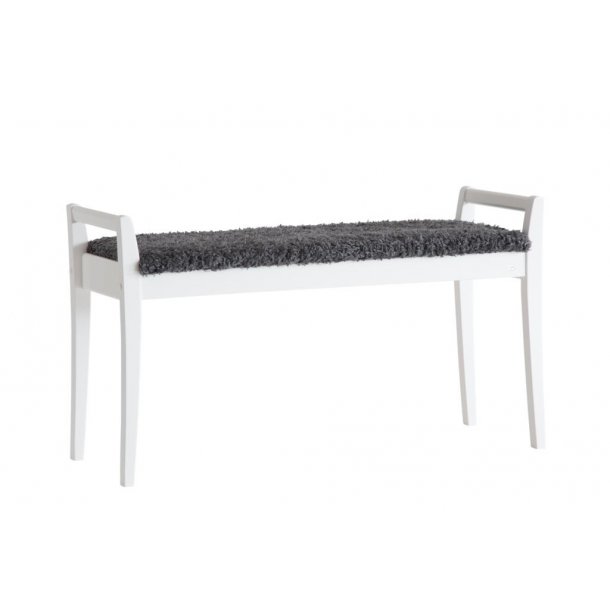Meja - B�nk i hvidlakeret med en bredde p� 98 cm