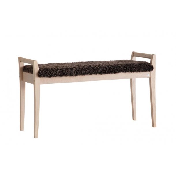 Meja - B�nk i hvidolieret eg med en bredde p� 98 cm