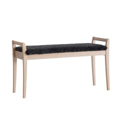 Meja - B�nk i hvidolieret eg med en bredde p� 98 cm