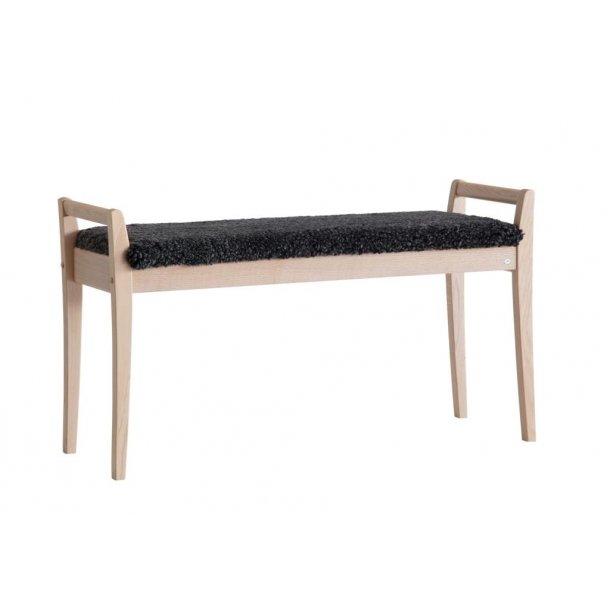 Meja - B�nk i hvidolieret eg med en bredde p� 98 cm