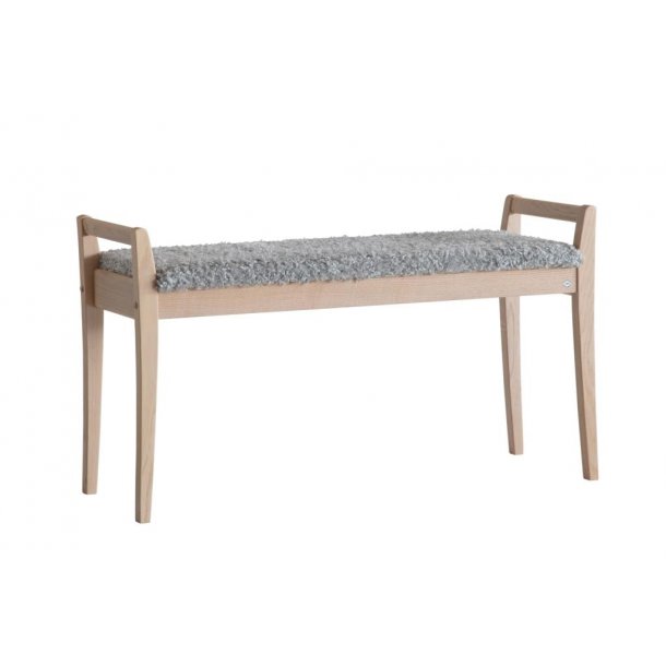 Meja - B�nk i hvidolieret eg med en bredde p� 98 cm