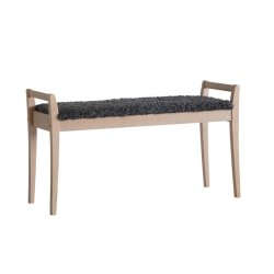 Meja - B�nk i hvidolieret eg med en bredde p� 98 cm