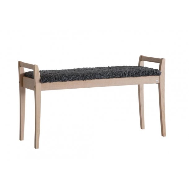 Meja - B�nk i hvidolieret eg med en bredde p� 98 cm