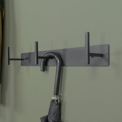 Zahara - Knagerkke med tre knager i sort metal