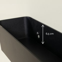 Maxi - Hylde, knage i sort metal med 5 knager