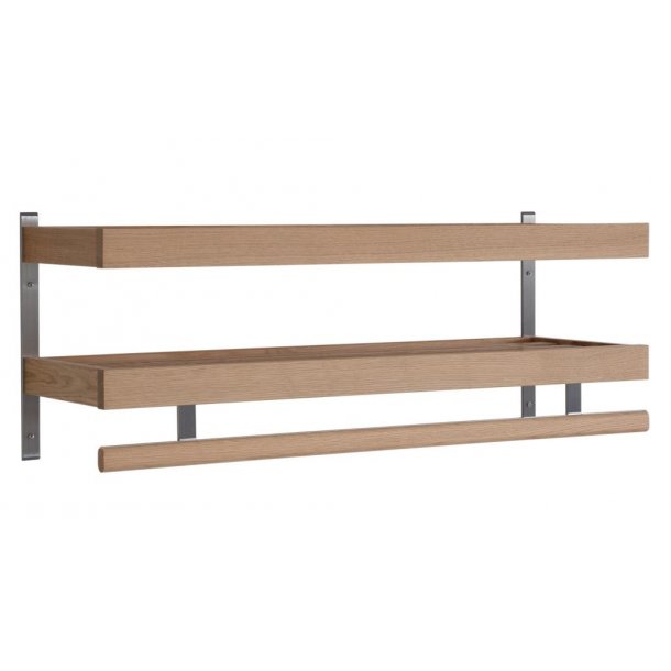 Hall - Dobbelt hattehylde med en bredde p� 80 cm