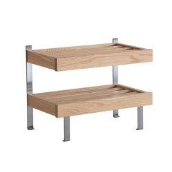 Hall - Dobbelt skohylde som gulvmodel med en bredde p� 50 cm