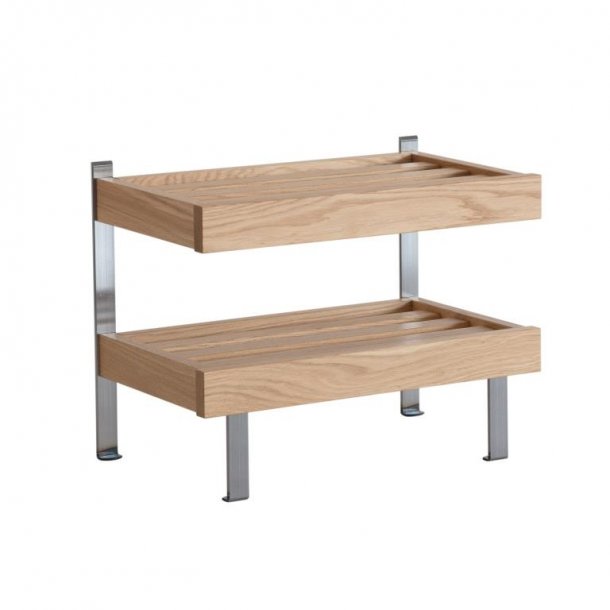 Hall - Dobbelt skohylde som gulvmodel med en bredde p� 50 cm