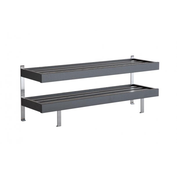 Hall - Dobbelt skohylde som gulvmodel med en bredde p� 100 cm