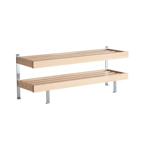 Hall - Dobbelt skohylde som gulvmodel med en bredde p� 100 cm