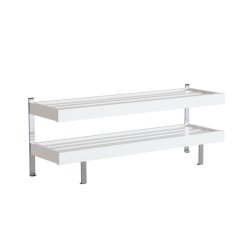 Hall - Dobbelt skohylde som gulvmodel med en bredde p� 100 cm
