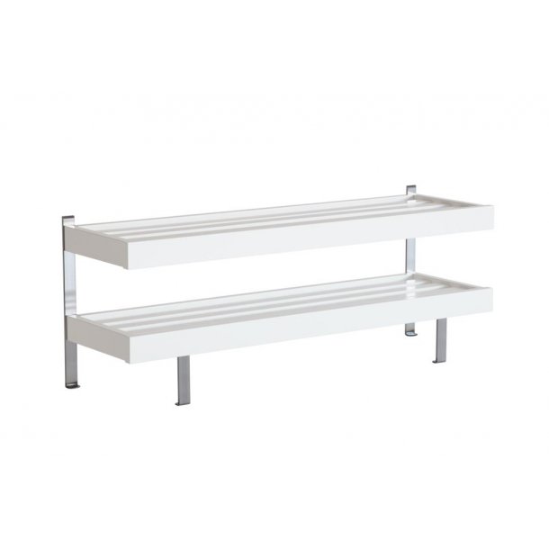 Hall - Dobbelt skohylde som gulvmodel med en bredde p� 100 cm