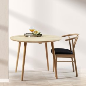 DT 100 - Rundt spisebord i massiv bg, diameter 100 cm.