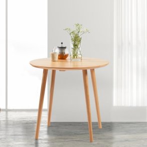 DT 100 - Rundt spisebord i massiv bg, diameter 70 cm.