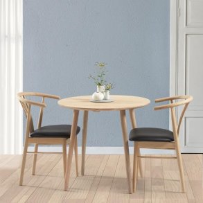 DT 100 - Rundt spisebord i massiv eg, diameter 70 cm.