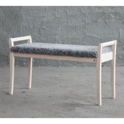 Meja - B�nk i hvidolieret eg med en bredde p� 98 cm
