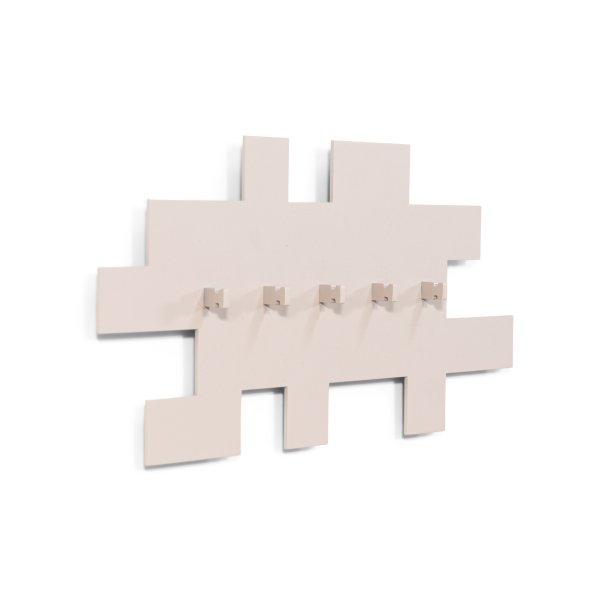 Puzzle - Kroklist i silkeslen taupe metall