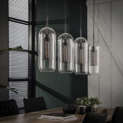 Mirroor - Loftlampe i glas med metal detalje.