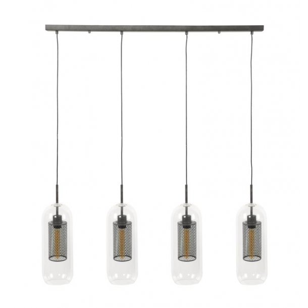 Mirroor - Loftlampe i glas med metal detalje.