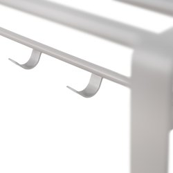 Dinex - Hattehylde i silky taupe farvet metal, bredde 100 cm.