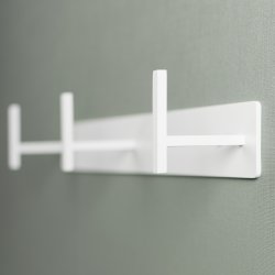 Zahara - Knagerkke med tre knager i hvidt metal