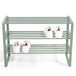 Dinex - Skost�ll i dammgr�n metall, 3 hyllplan, bredd 70 cm