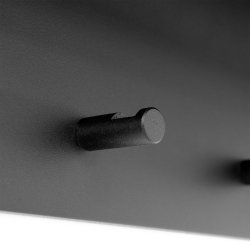 Artic - Hatthylla i svart metall, bredd 118 cm.