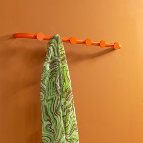 Flash - Orange kroklist i metall med sex krokar