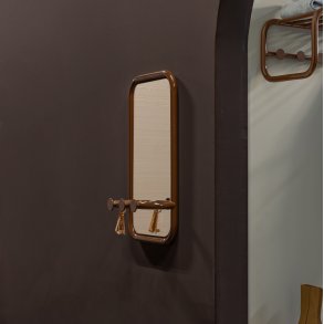  Flash - Hallspegel i brun metall med tre krokar