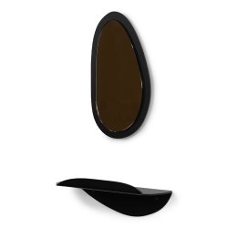 Cosma - Spejl &amp; hylde, enkeltvis eller som s�t i en sortmetal