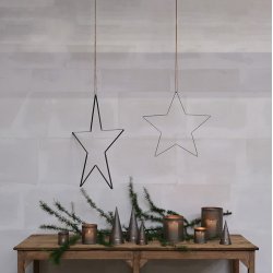 Stjerne i patineret metal - model Large