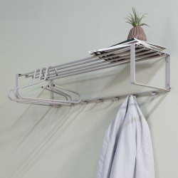 Dinex - Hattehylde i silky taupe farvet metal, bredde 100 cm.
