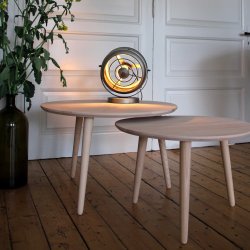 CT 10 - Sofabord i massiv bg og diameter 80 cm