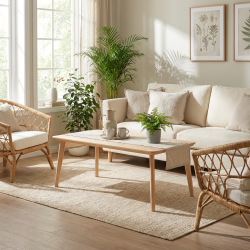 CT 10 - Soffbord i massiv bok med rektangul�r form och storlek 130 x 70 cm