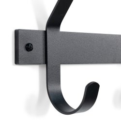 Gancho - Knagerkke med fem knager i sort metal