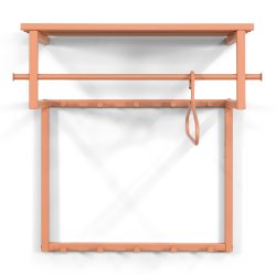 Razor - Hattehylde i terracotta farvet metal