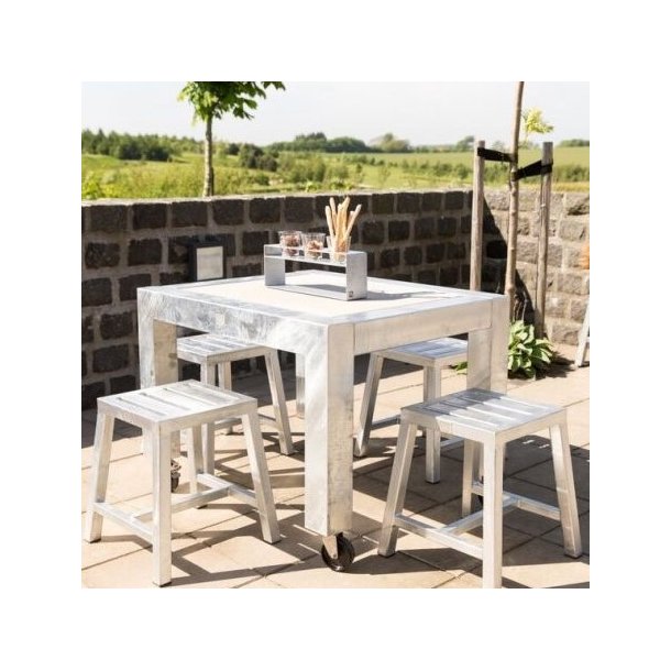 Rock-Solid - havetaburet i galvaniseret stl