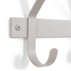 Gancho - Knagerkke med fem knager i silky taupe farvet metal