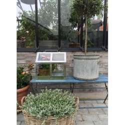 Calinornia lille vksthus i galvaniseret stl, 38 x 24 x 36,5 cm