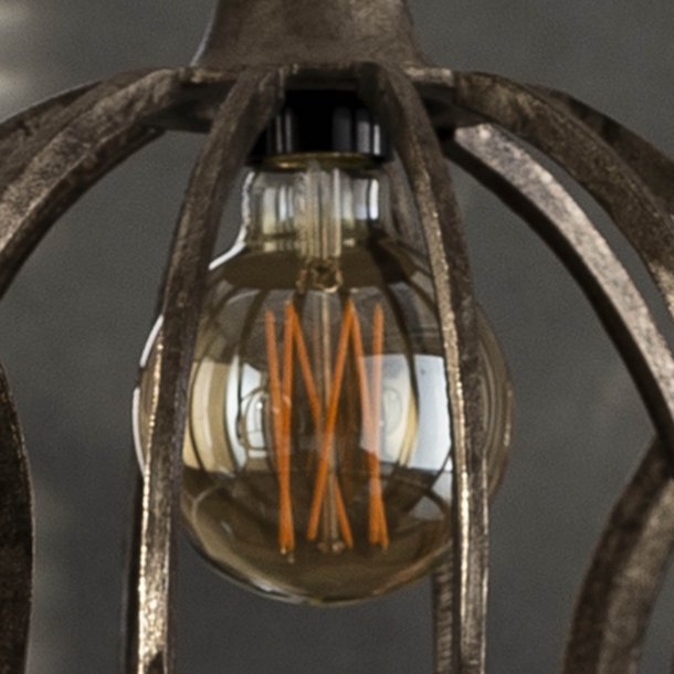 Rund LED pre i ravfarvet glas