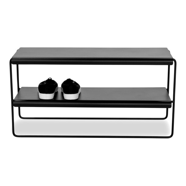Zoot - Skohylla i svart metall, bredd 73 cm.