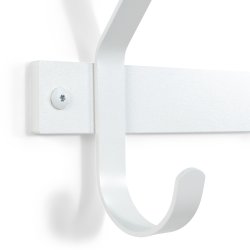 Gancho - Knagerkke med tre knager i hvidt metal