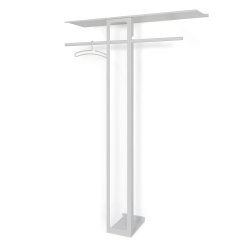 Koons - Hj hattehylde i hvid metal, bredde 100 cm.