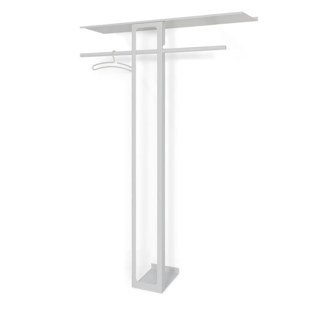 Koons - Hj hattehylde i hvid metal, bredde 100 cm.