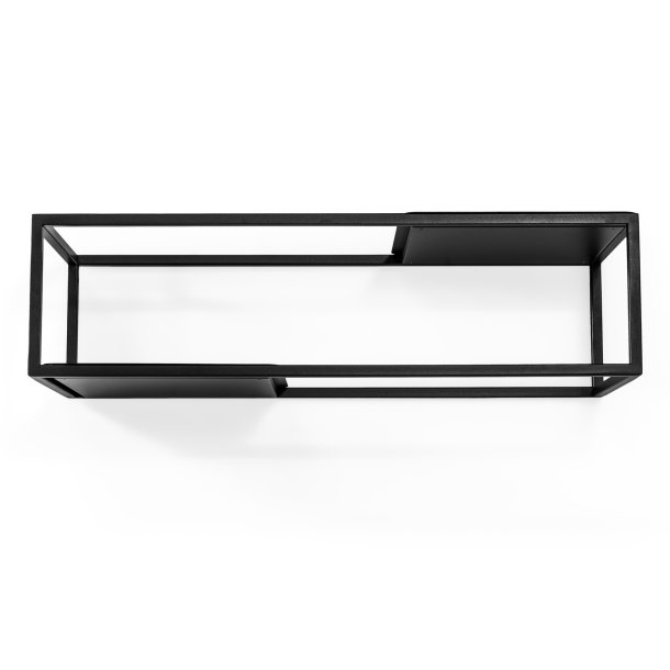 Stratos - Hattehylde i sort metal, bredde 78 cm.