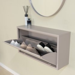 Zapato - Skoskab med 1 rum XL - silky taupe metal